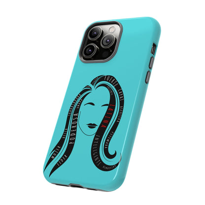 Blue Fuerza Latina Tough Phone Case | Latina Empowerment Protective Cover