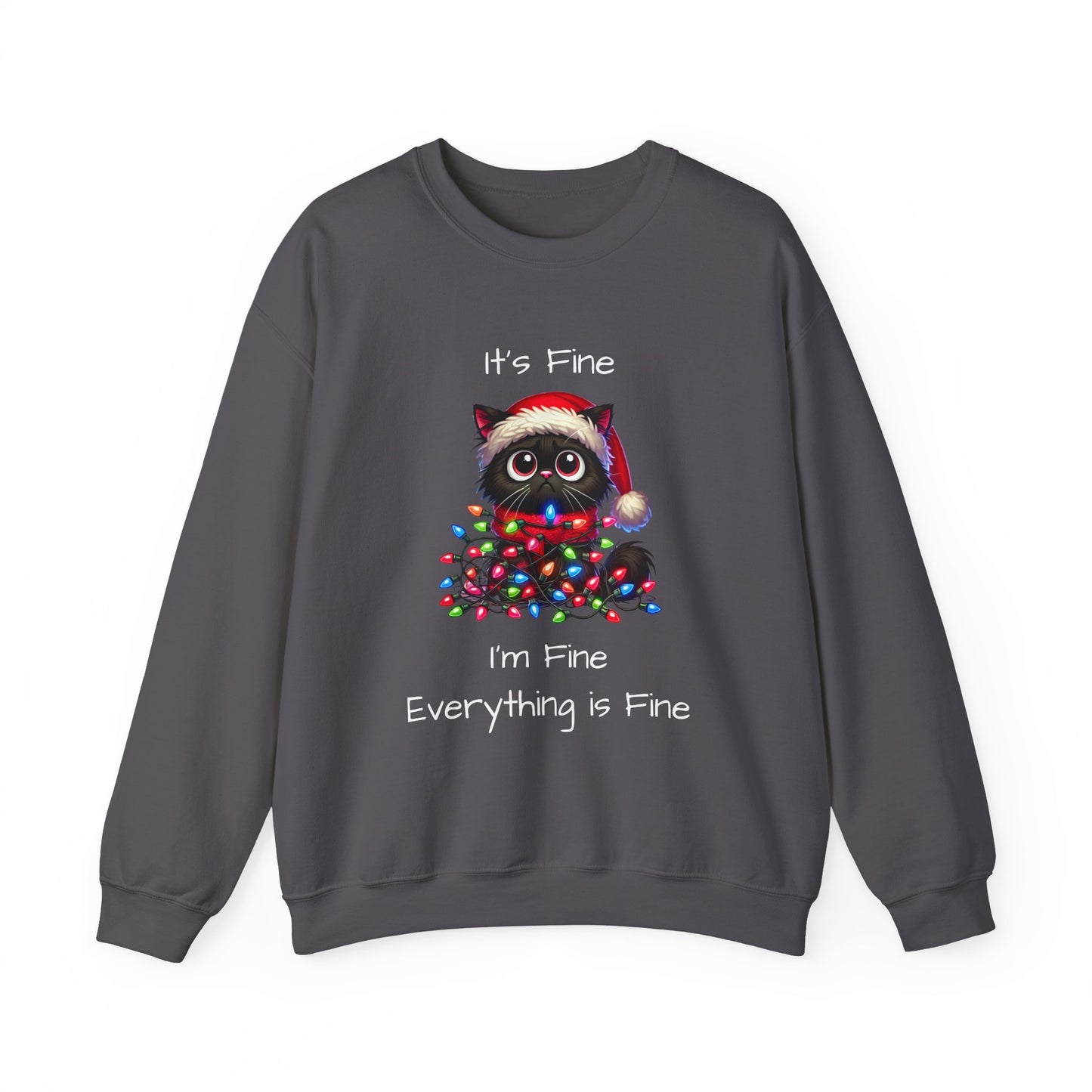 Everything is Fine Naughty Kitty Ugly Christmas Sweater