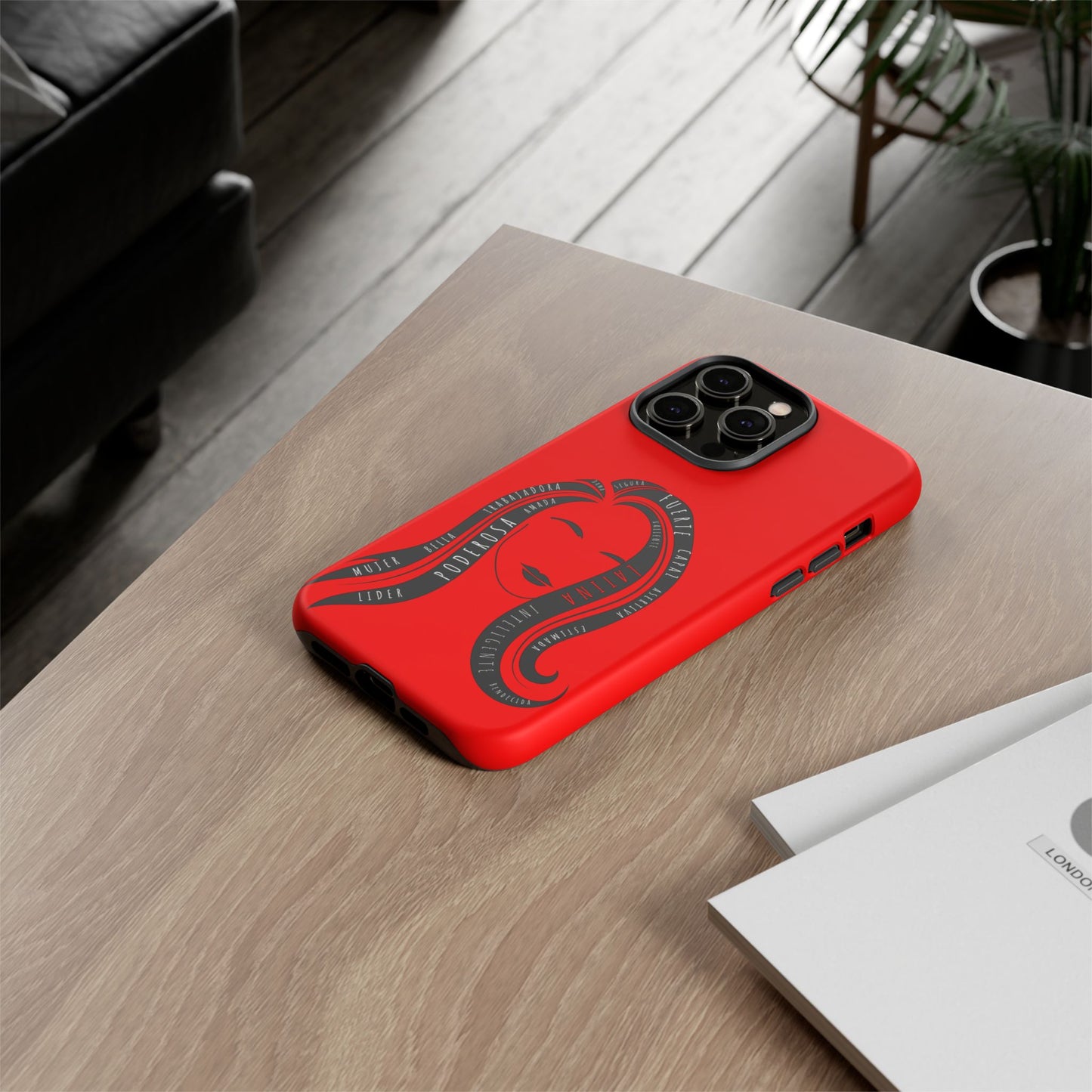 Red Fuerza Latina Tough Phone Case | Latina Empowerment Protective Cover