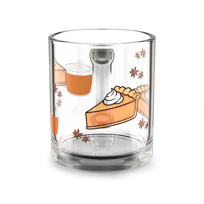 Autumn-Themed Glass Mug