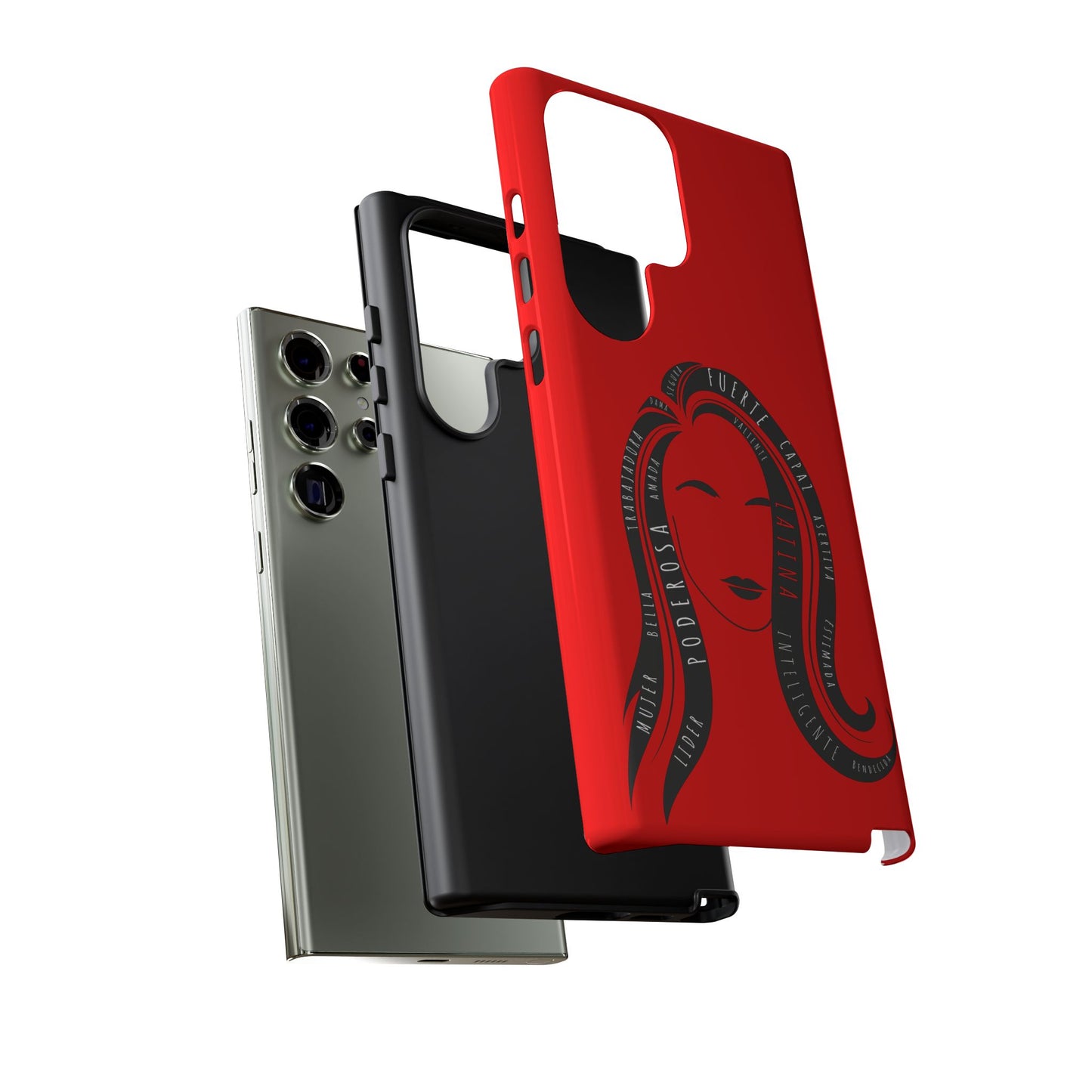 Red Fuerza Latina Tough Phone Case | Latina Empowerment Protective Cover