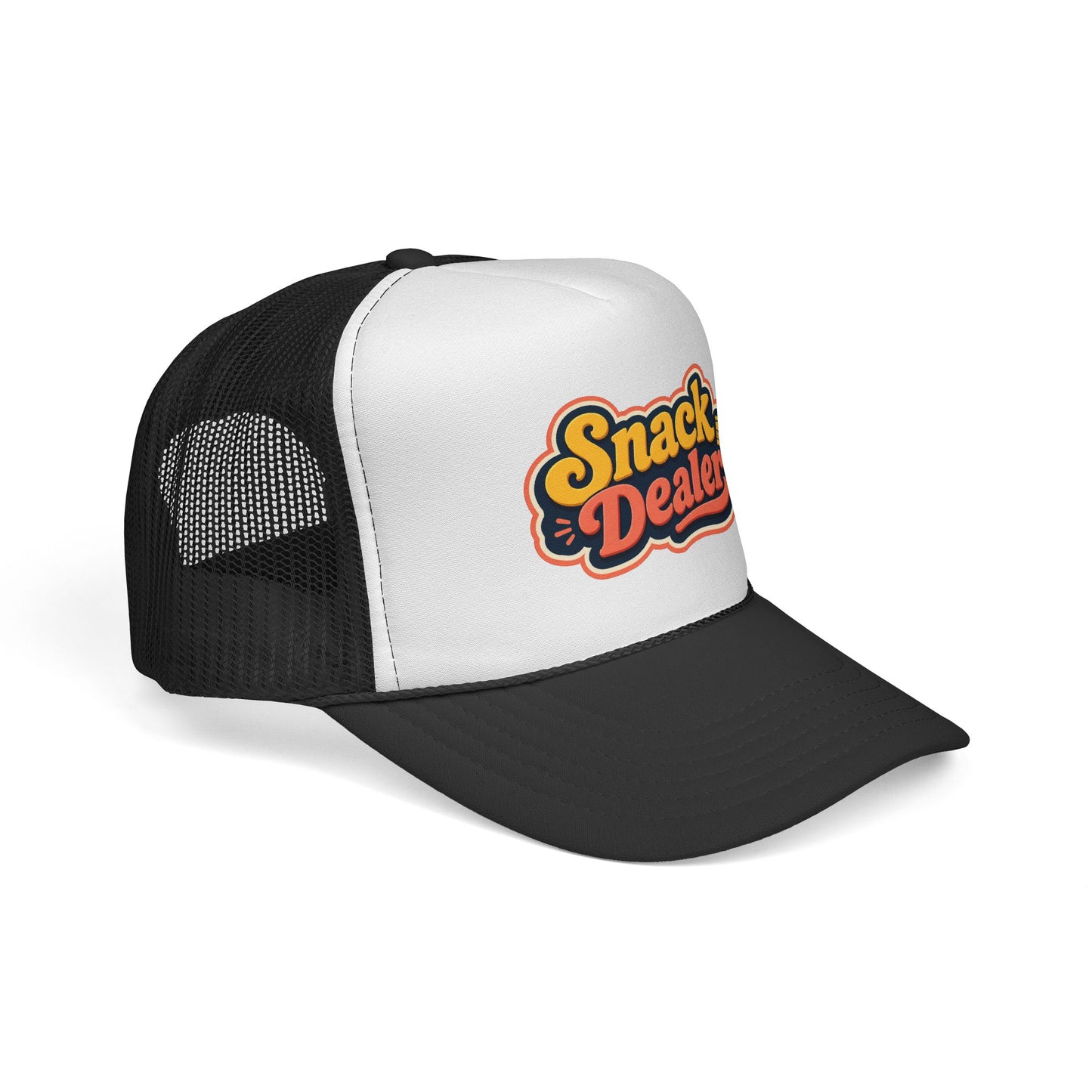 Snack Dealer Trucker Cap – Retro Bold Logo Mesh Hat