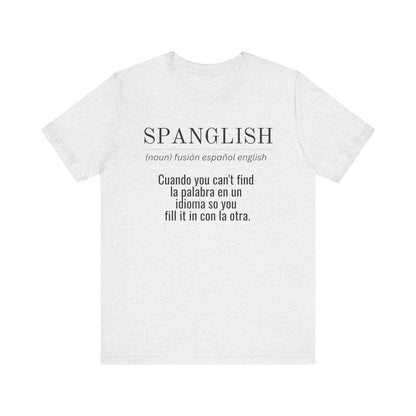 Spanglish Definition Shirt | Bilingual Pride Graphic Tee