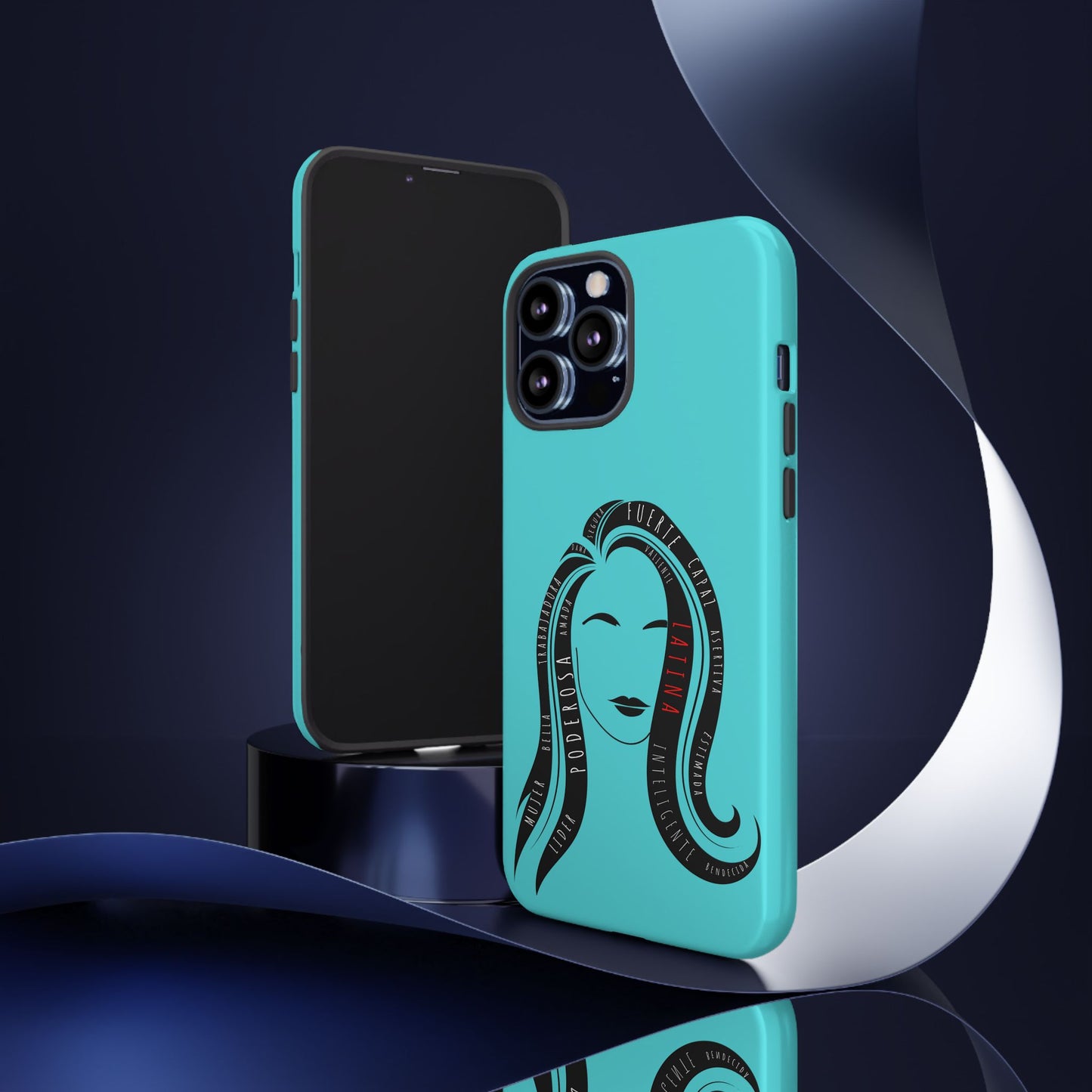 Blue Fuerza Latina Tough Phone Case | Latina Empowerment Protective Cover
