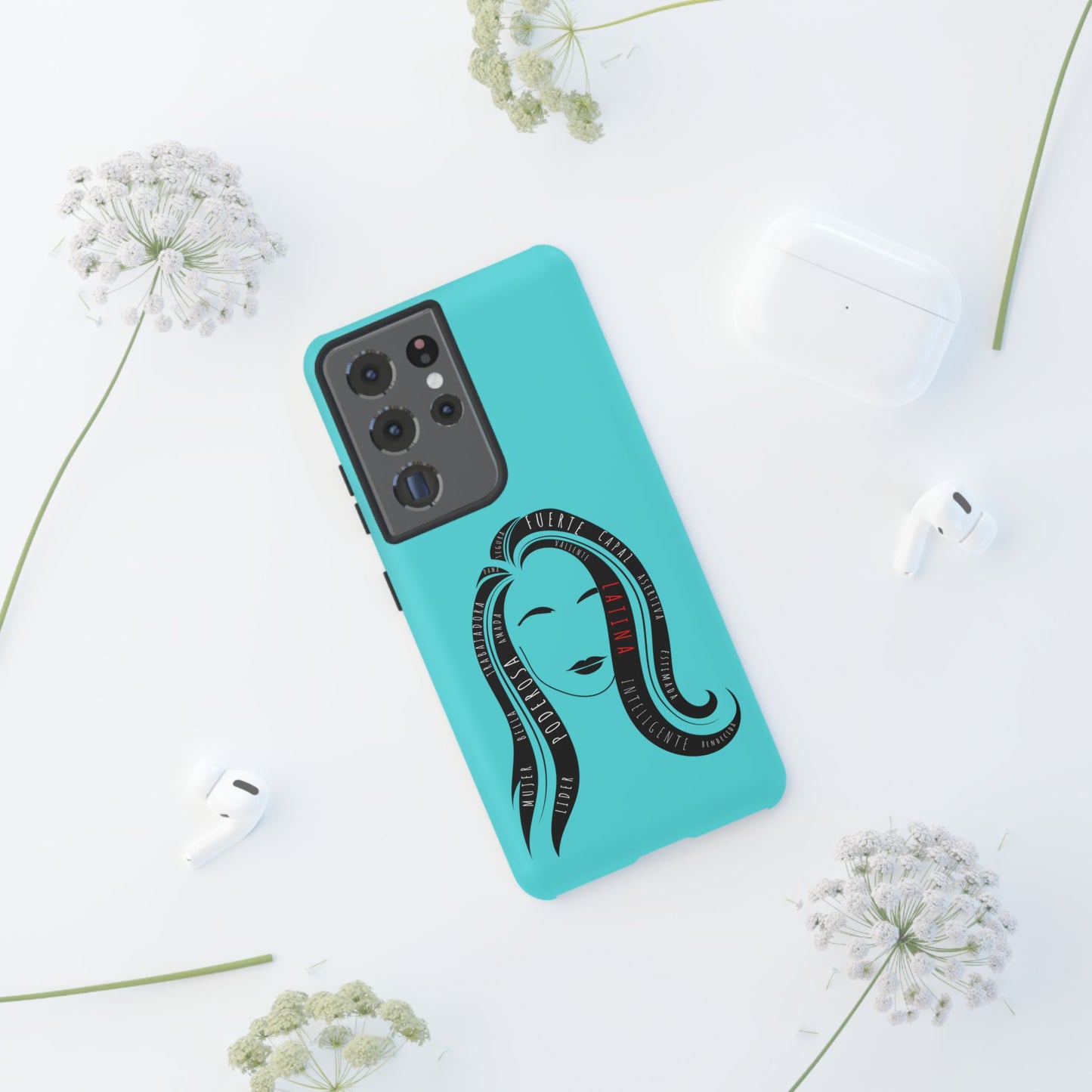 Blue Fuerza Latina Tough Phone Case | Latina Empowerment Protective Cover