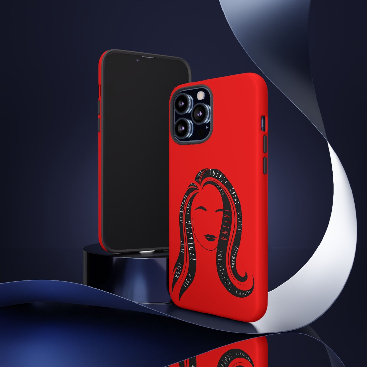 Red Fuerza Latina Tough Phone Case | Latina Empowerment Protective Cover