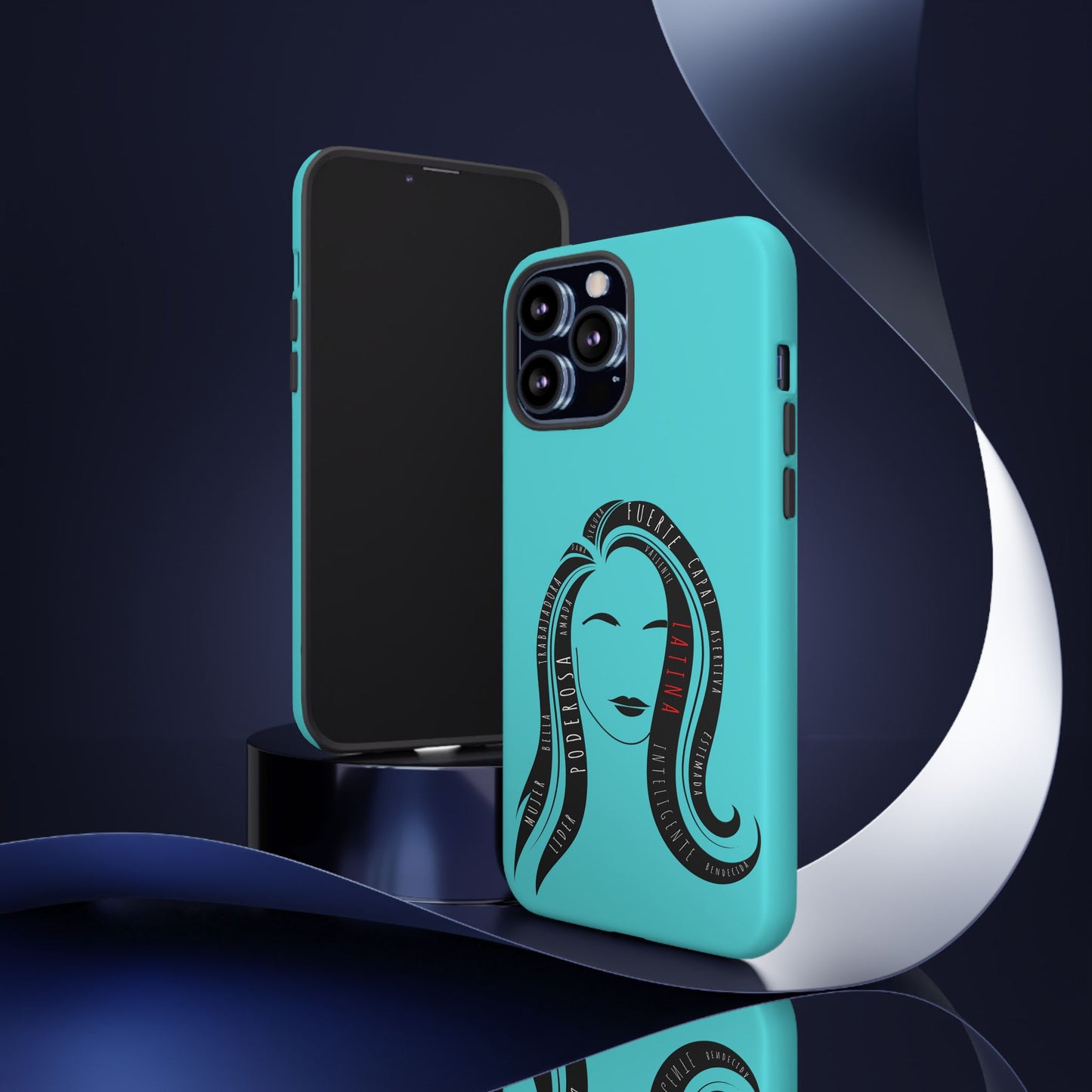 Blue Fuerza Latina Tough Phone Case | Latina Empowerment Protective Cover