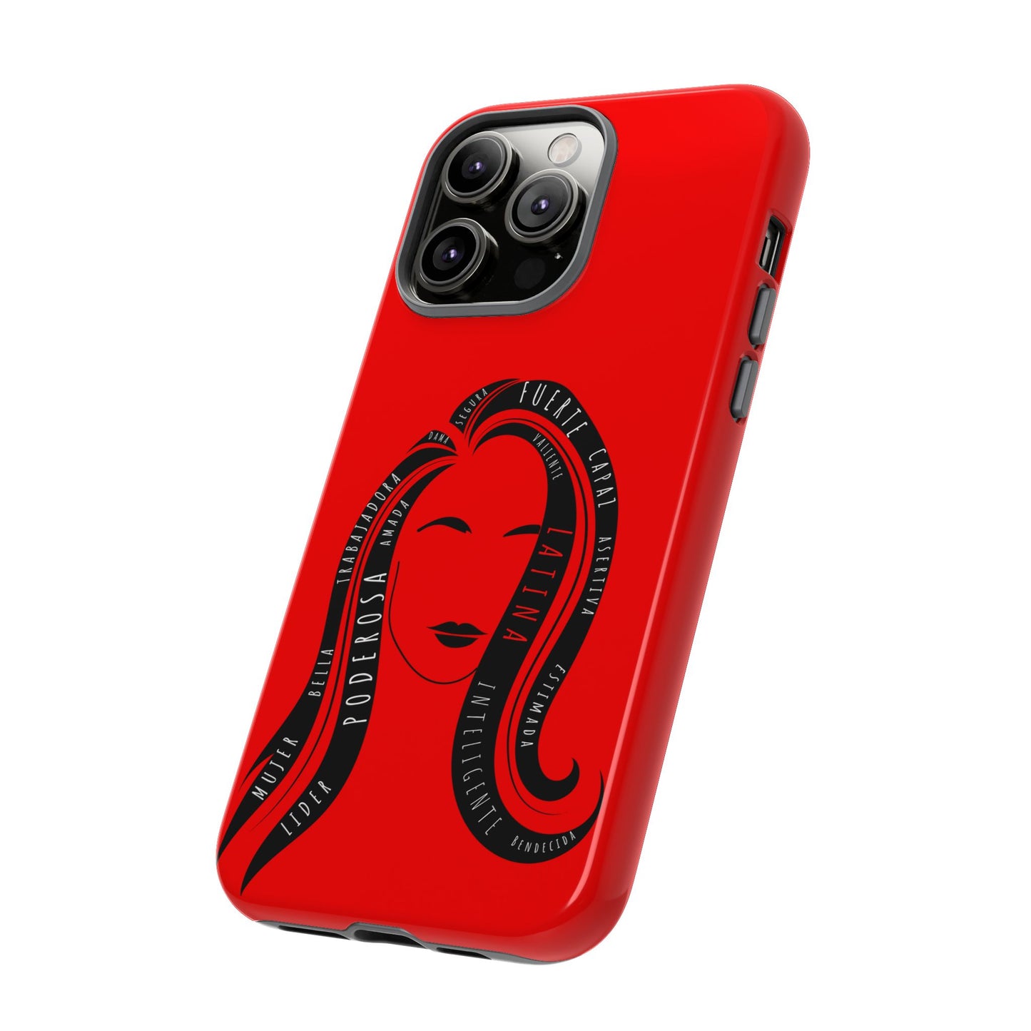 Red Fuerza Latina Tough Phone Case | Latina Empowerment Protective Cover