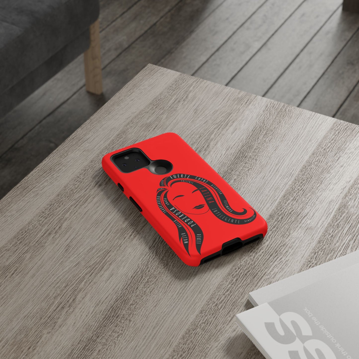 Red Fuerza Latina Tough Phone Case | Latina Empowerment Protective Cover