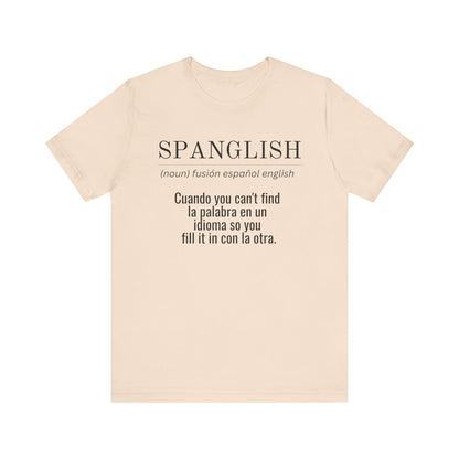 Spanglish Definition Shirt | Bilingual Pride Graphic Tee