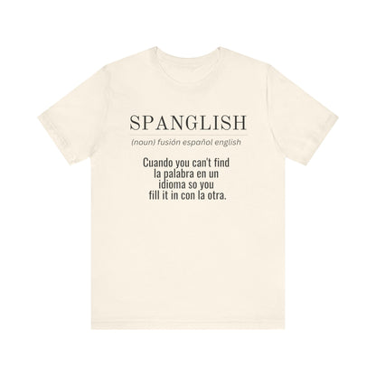 Spanglish Definition Shirt | Bilingual Pride Graphic Tee