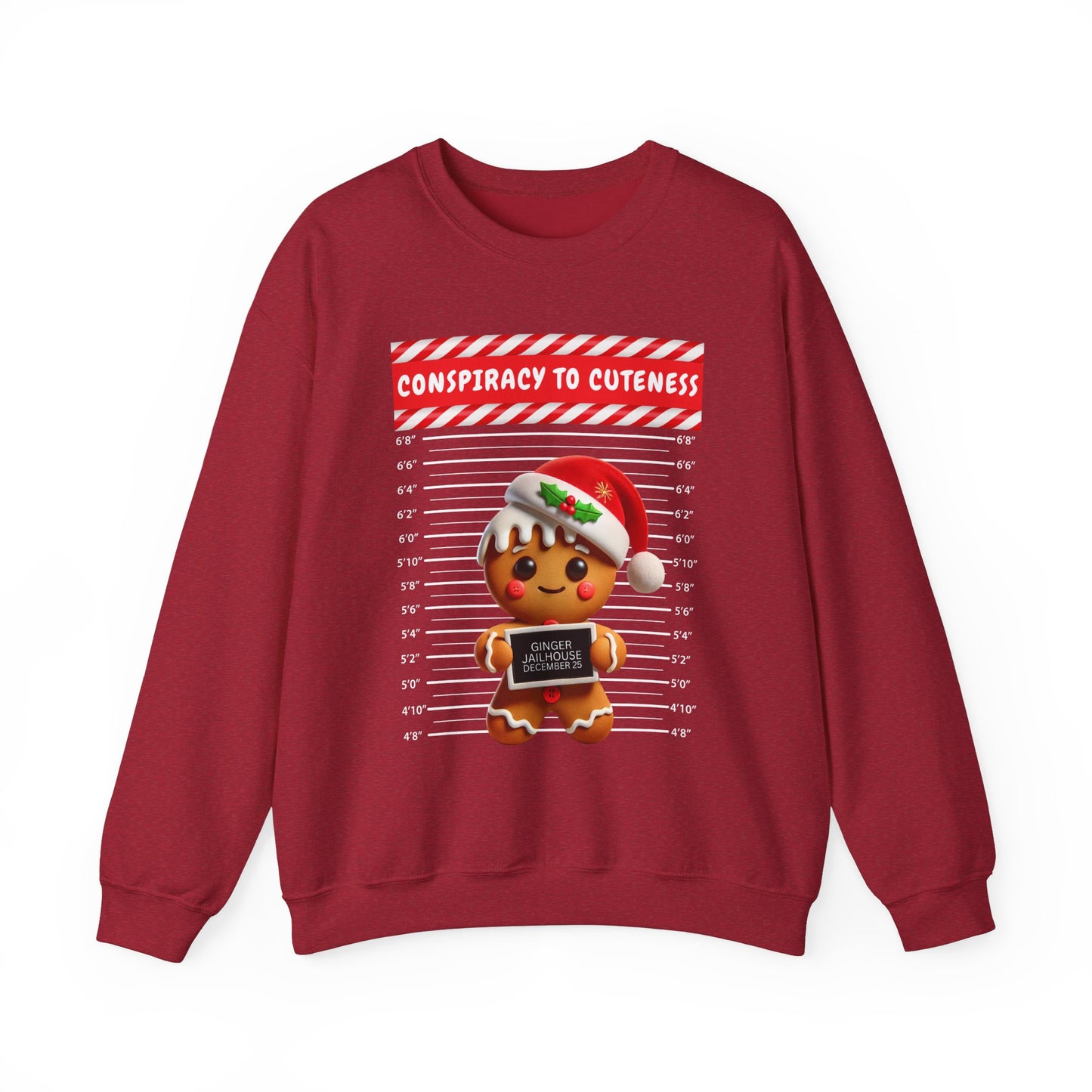 Gingerbread Mugshot Ugly Christmas Sweater