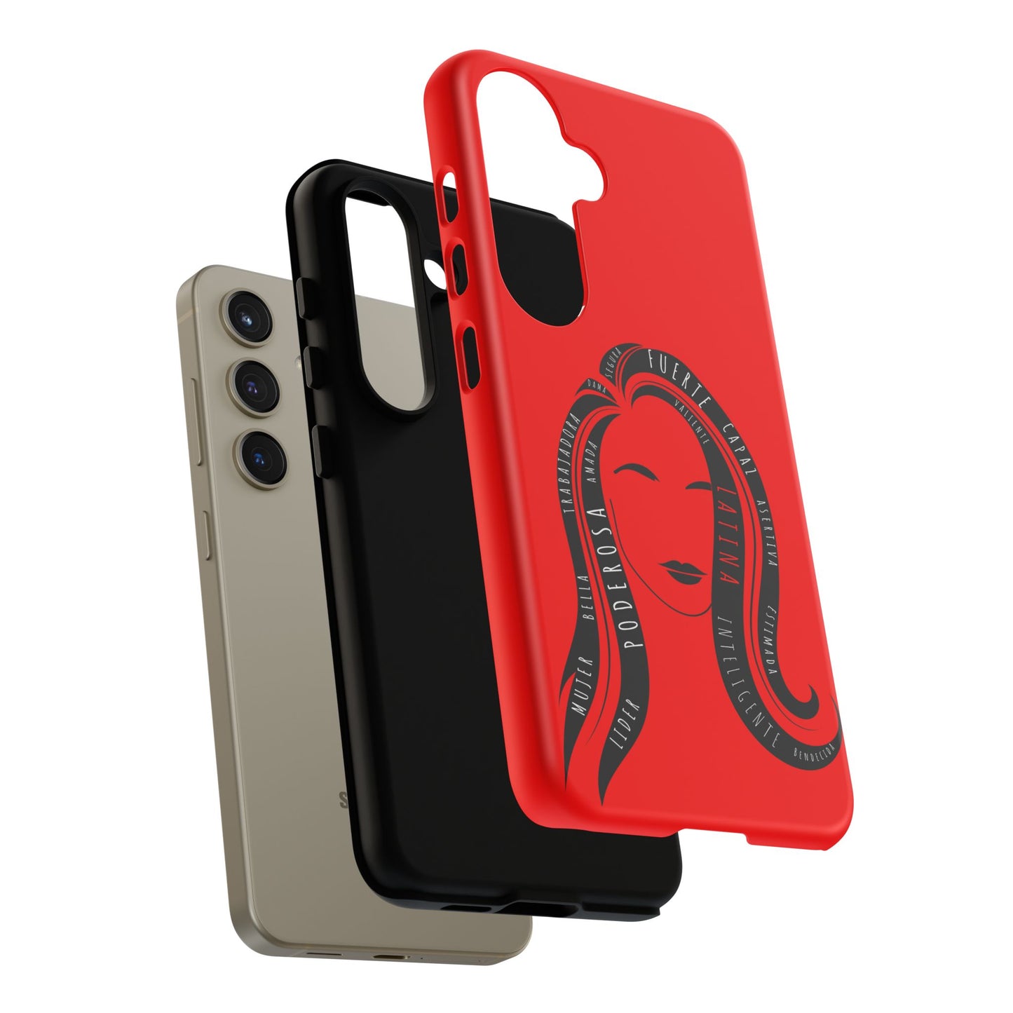 Red Fuerza Latina Tough Phone Case | Latina Empowerment Protective Cover