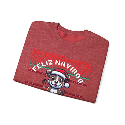 Feliz Navidog Ugly Christmas Sweater- Pitbull