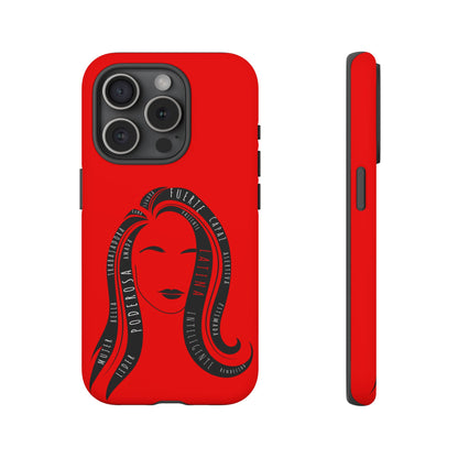 Red Fuerza Latina Tough Phone Case | Latina Empowerment Protective Cover