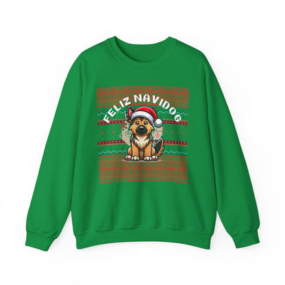 Copy of Feliz Navidog Ugly Christmas Sweater- German Shepherd