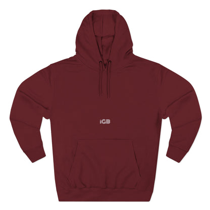iGB Fits Cozy Three-Panel Fleece Hoodie, Casual Wear, Unisex Fashion, Gift for Her/Him, Fall/Winter Apparel, Comfortable Layering