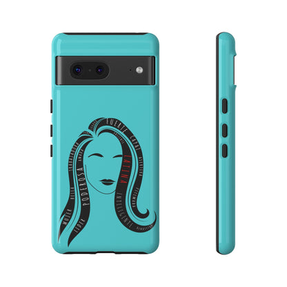 Blue Fuerza Latina Tough Phone Case | Latina Empowerment Protective Cover
