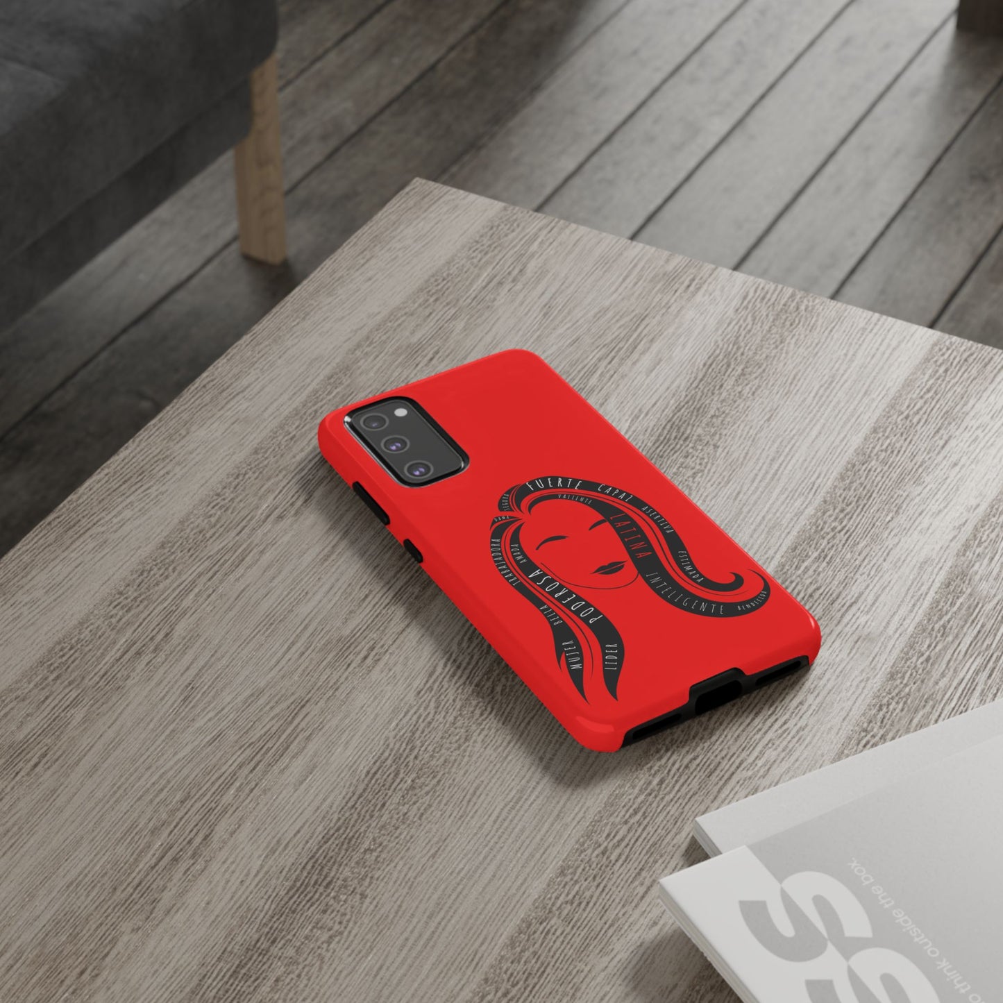 Red Fuerza Latina Tough Phone Case | Latina Empowerment Protective Cover