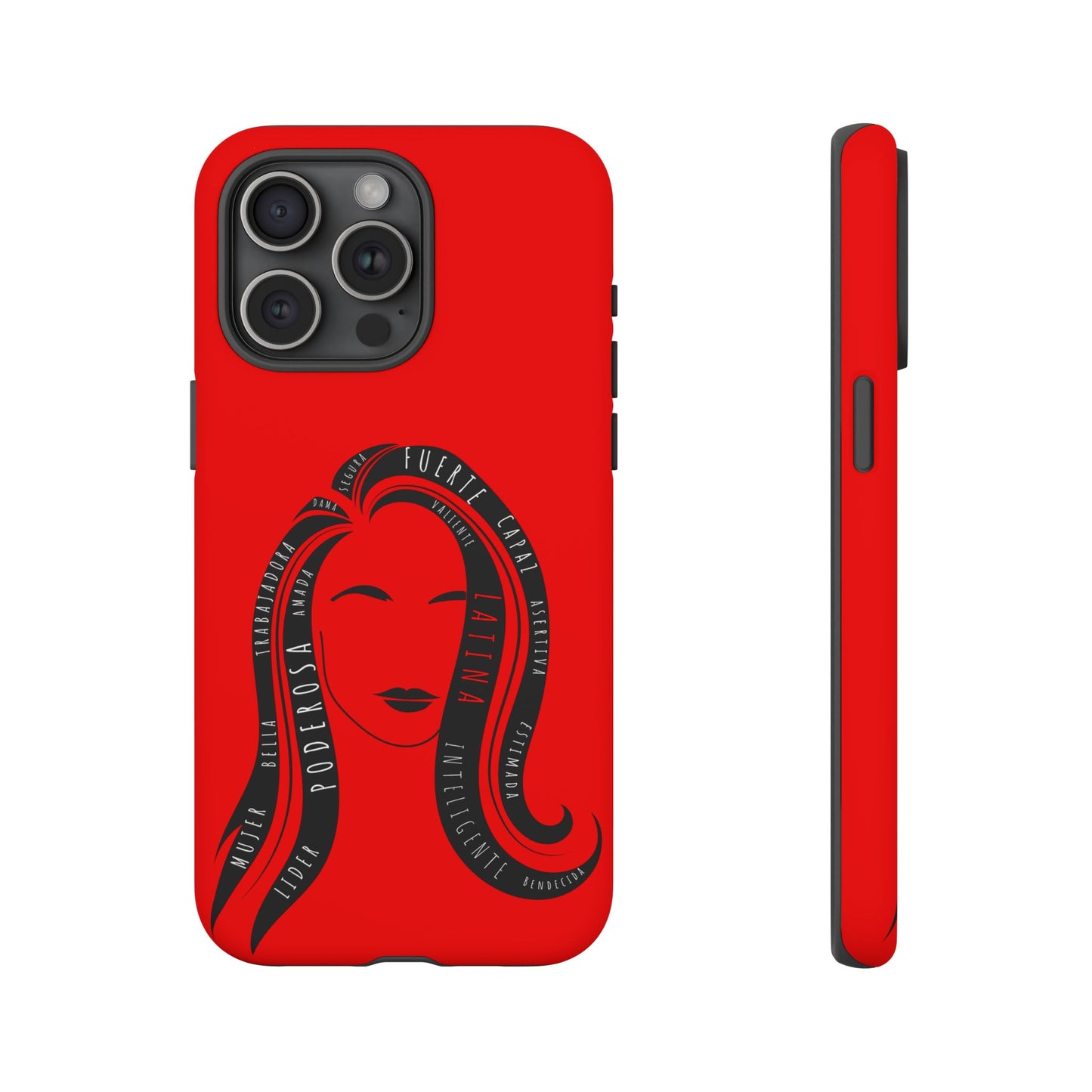 Red Fuerza Latina Tough Phone Case | Latina Empowerment Protective Cover