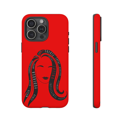 Red Fuerza Latina Tough Phone Case | Latina Empowerment Protective Cover