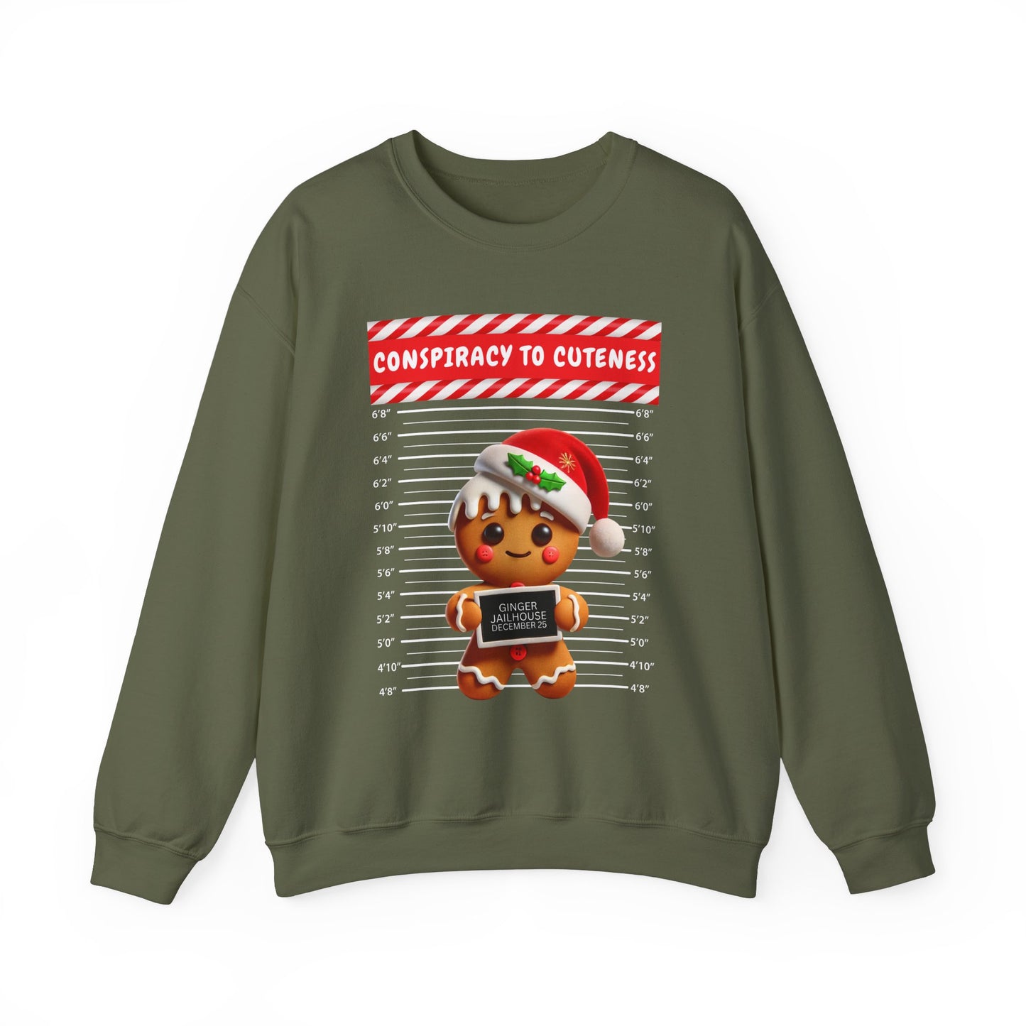 Gingerbread Mugshot Ugly Christmas Sweater