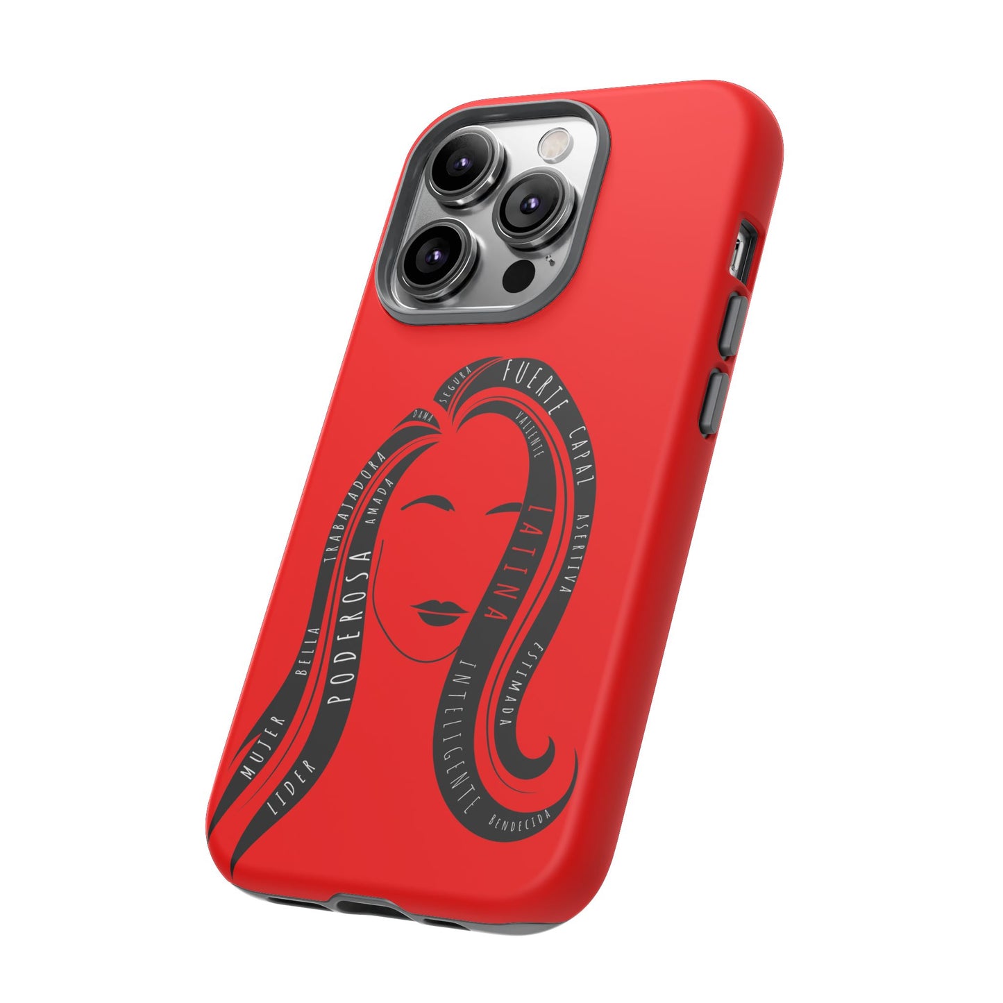 Red Fuerza Latina Tough Phone Case | Latina Empowerment Protective Cover