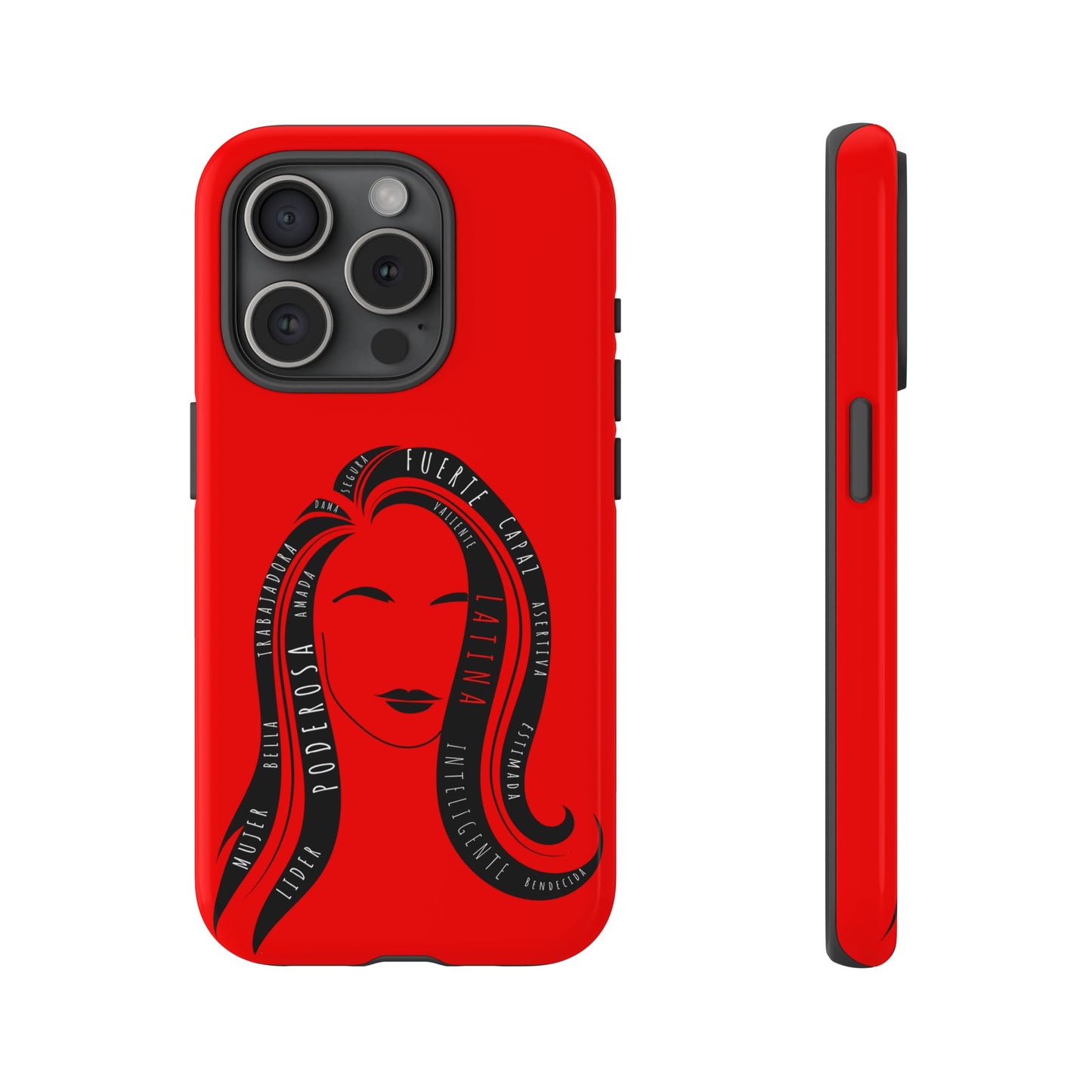 Red Fuerza Latina Tough Phone Case | Latina Empowerment Protective Cover