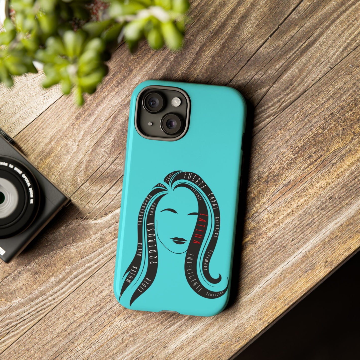 Blue Fuerza Latina Tough Phone Case | Latina Empowerment Protective Cover