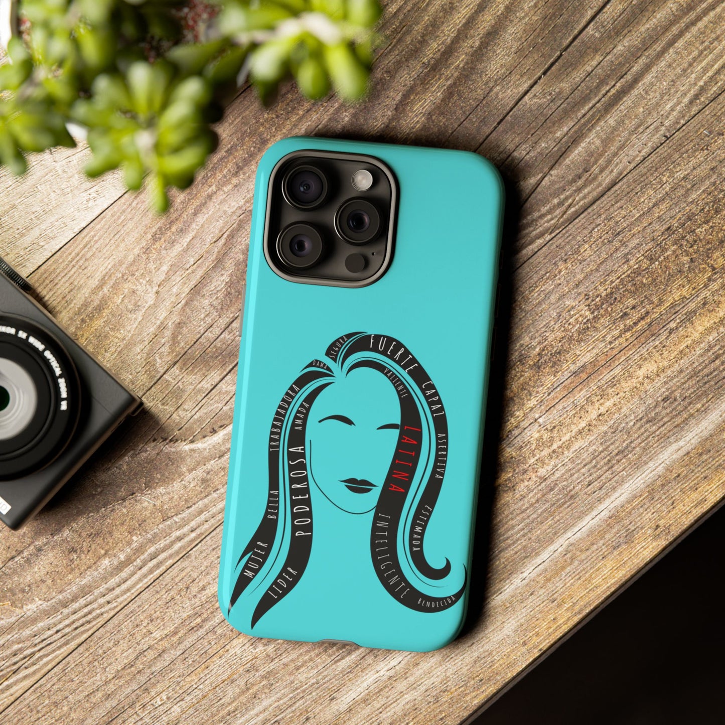 Blue Fuerza Latina Tough Phone Case | Latina Empowerment Protective Cover