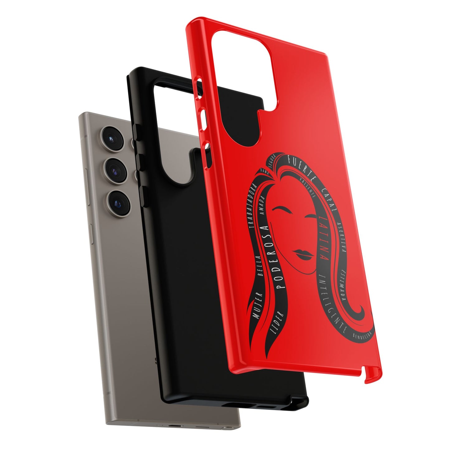 Red Fuerza Latina Tough Phone Case | Latina Empowerment Protective Cover