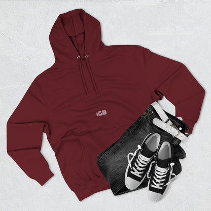 iGB Fits Cozy Three-Panel Fleece Hoodie, Casual Wear, Unisex Fashion, Gift for Her/Him, Fall/Winter Apparel, Comfortable Layering