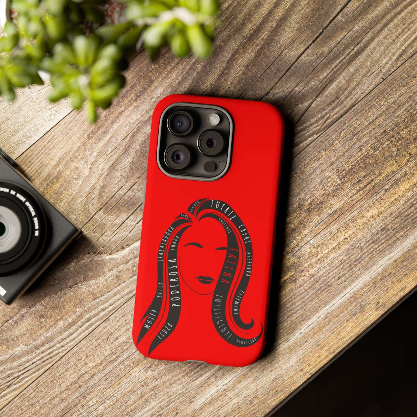 Red Fuerza Latina Tough Phone Case | Latina Empowerment Protective Cover