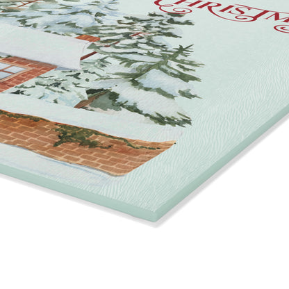 Christmas-Themed Glass Cutting Board, Holiday Kitchen Decor, Unique Gift for Home Cooks, Festive Cooking Accessory, Winter Wonderland [...]