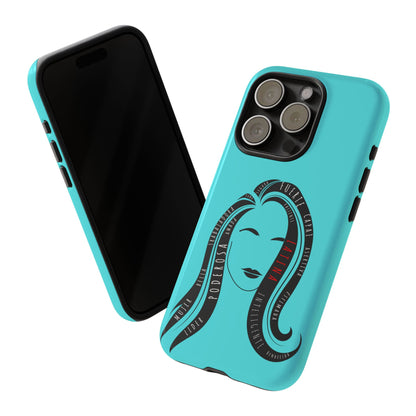 Blue Fuerza Latina Tough Phone Case | Latina Empowerment Protective Cover