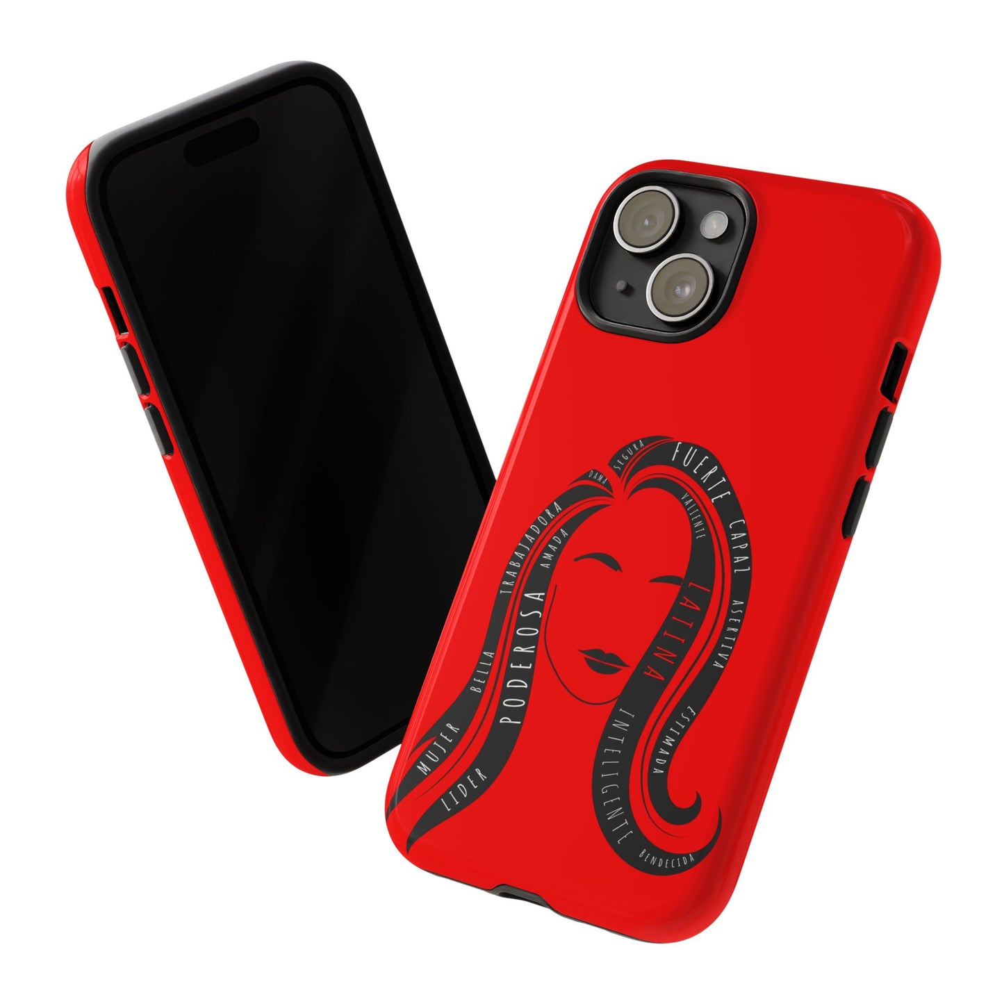 Red Fuerza Latina Tough Phone Case | Latina Empowerment Protective Cover