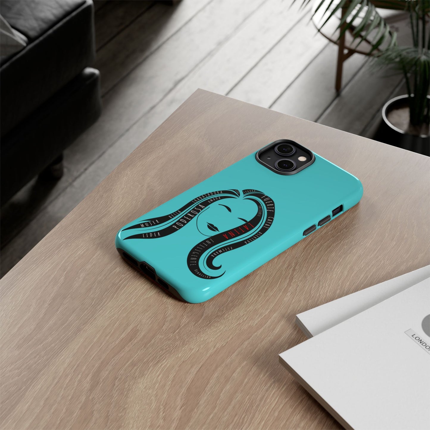 Blue Fuerza Latina Tough Phone Case | Latina Empowerment Protective Cover