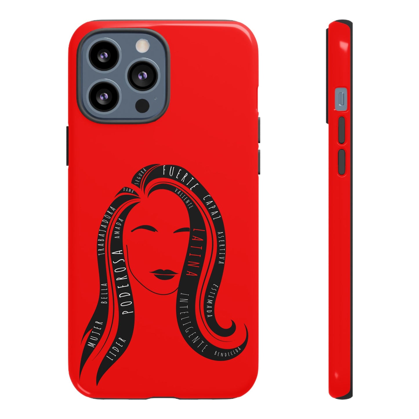 Red Fuerza Latina Tough Phone Case | Latina Empowerment Protective Cover