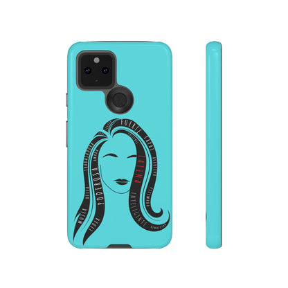 Blue Fuerza Latina Tough Phone Case | Latina Empowerment Protective Cover