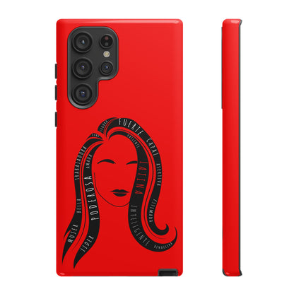 Red Fuerza Latina Tough Phone Case | Latina Empowerment Protective Cover