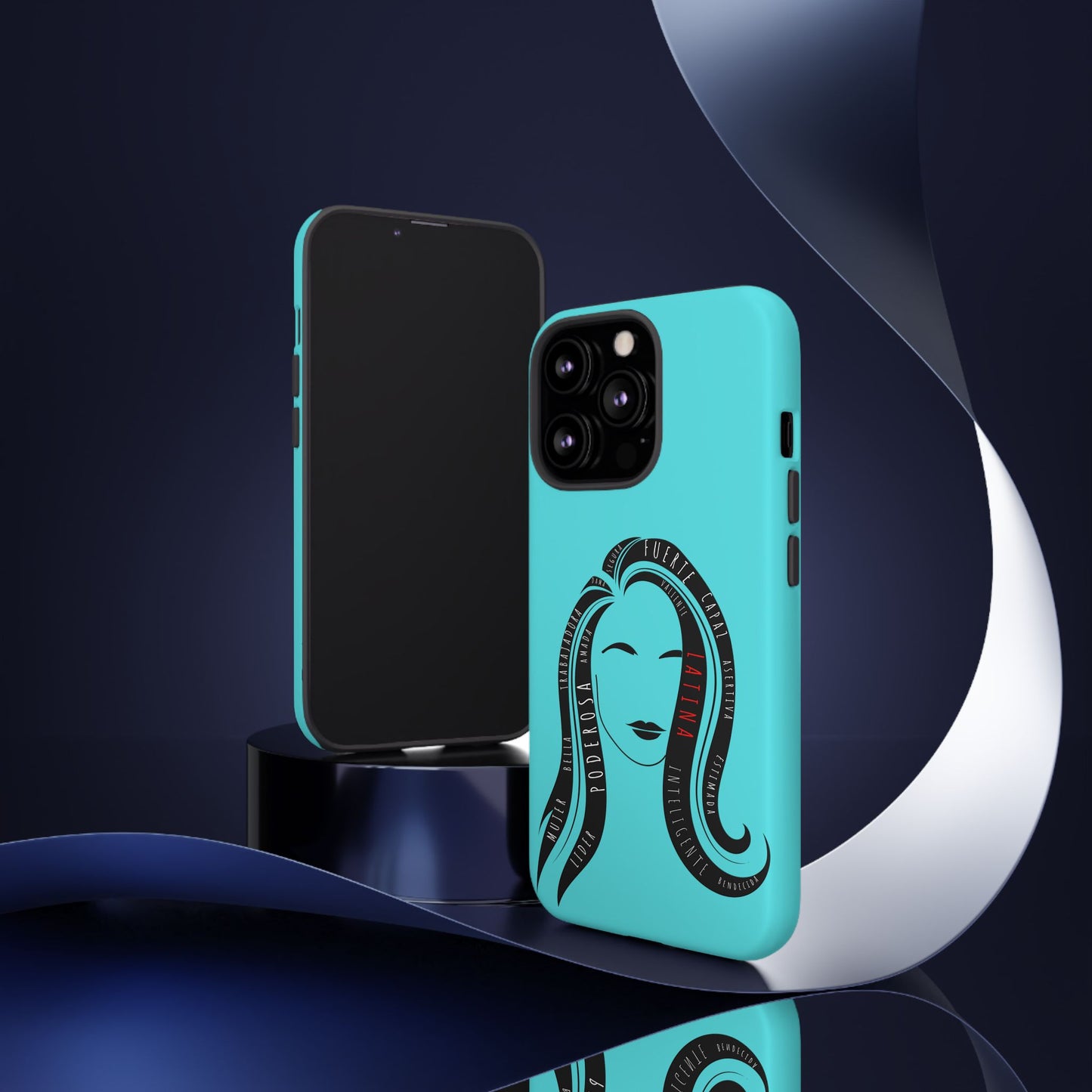 Blue Fuerza Latina Tough Phone Case | Latina Empowerment Protective Cover