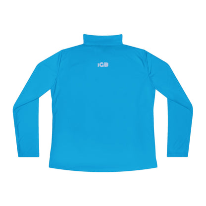 iGB Fits Ladies Quarter-Zip Pullover | Cozy, Stylish Activewear for All Seasons, Perfect for Workouts, Casual Outings, Gift for Her, Marathon Gear