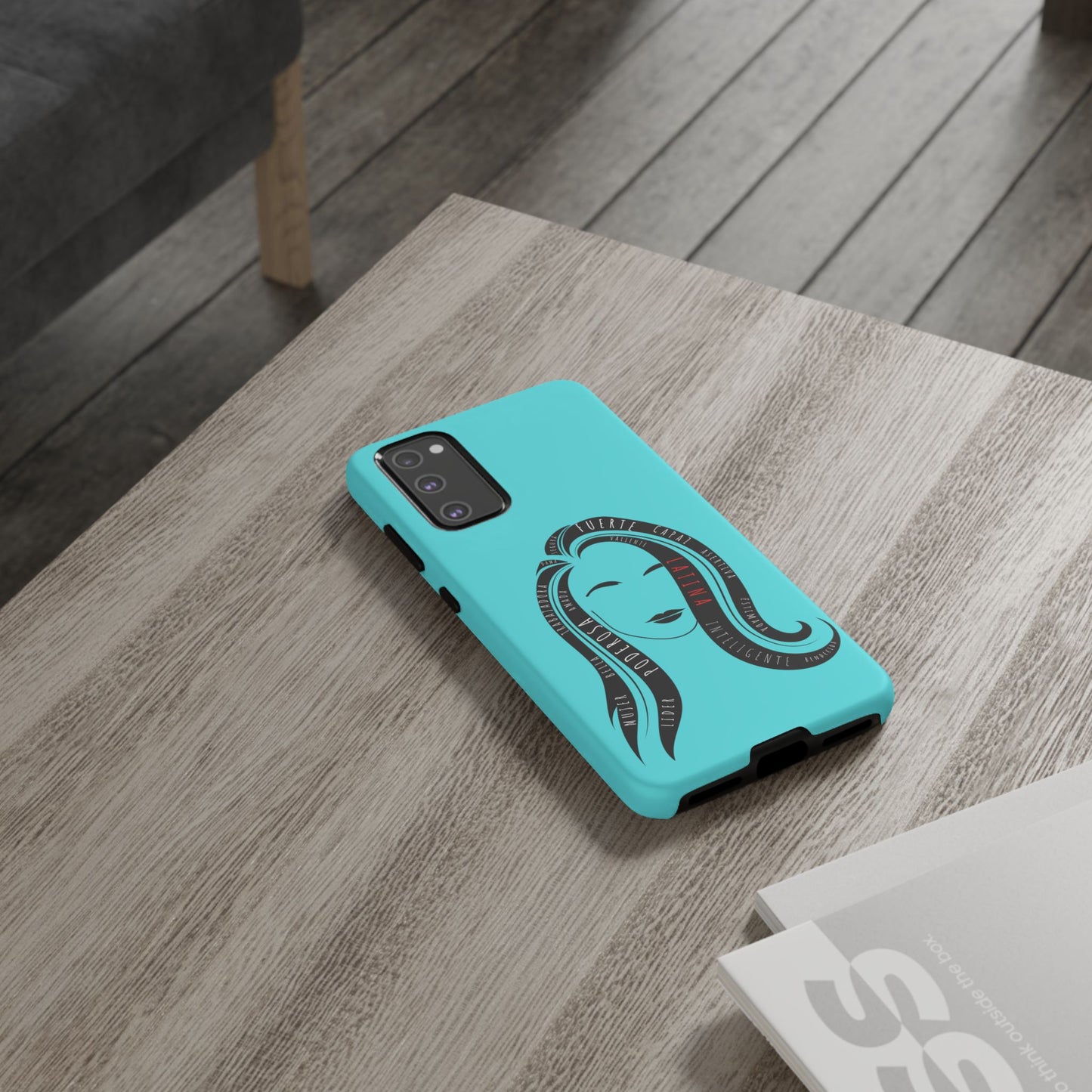 Blue Fuerza Latina Tough Phone Case | Latina Empowerment Protective Cover