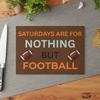 Football-Themed Glass Cutting Board, Perfect for Game Day Cooking, Kitchen Decor, Gift for Sports Fans, Kitchen Essentials