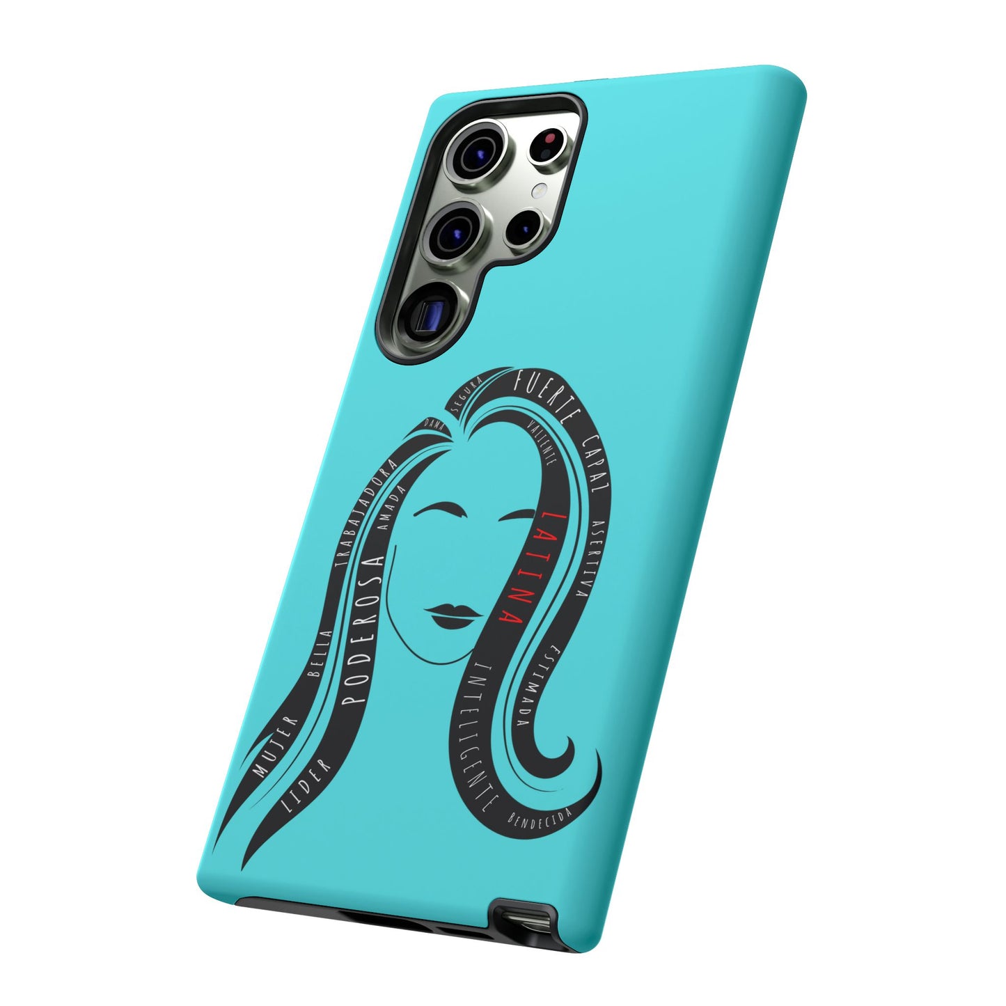 Blue Fuerza Latina Tough Phone Case | Latina Empowerment Protective Cover