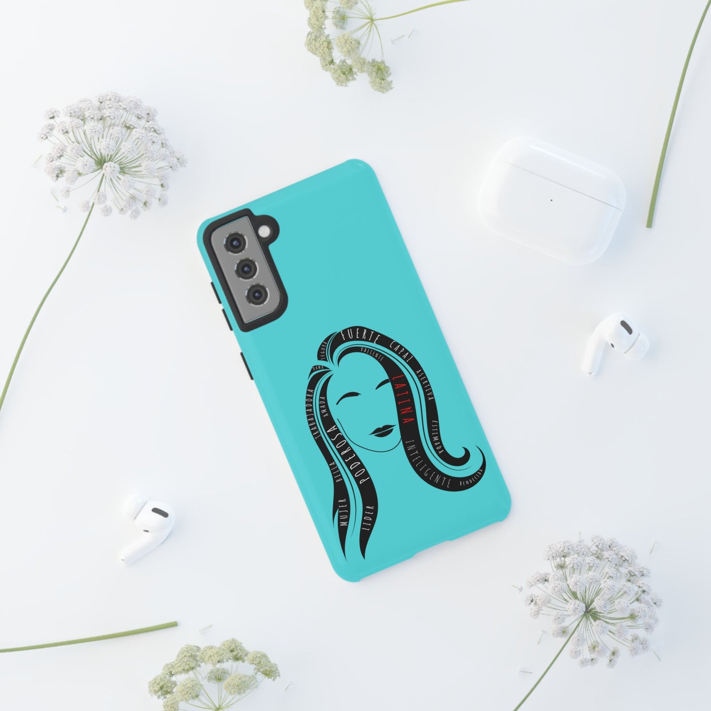 Blue Fuerza Latina Tough Phone Case | Latina Empowerment Protective Cover