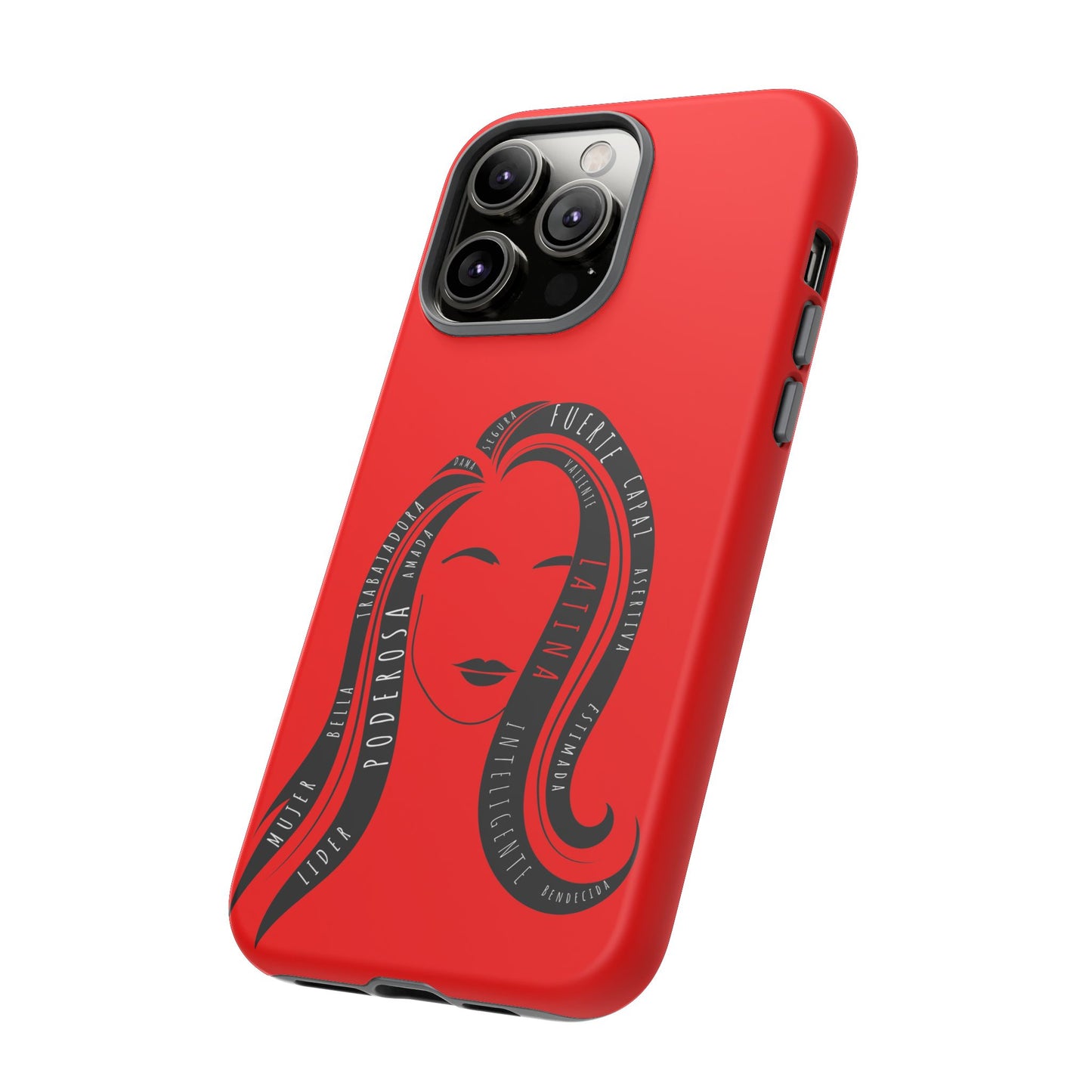 Red Fuerza Latina Tough Phone Case | Latina Empowerment Protective Cover