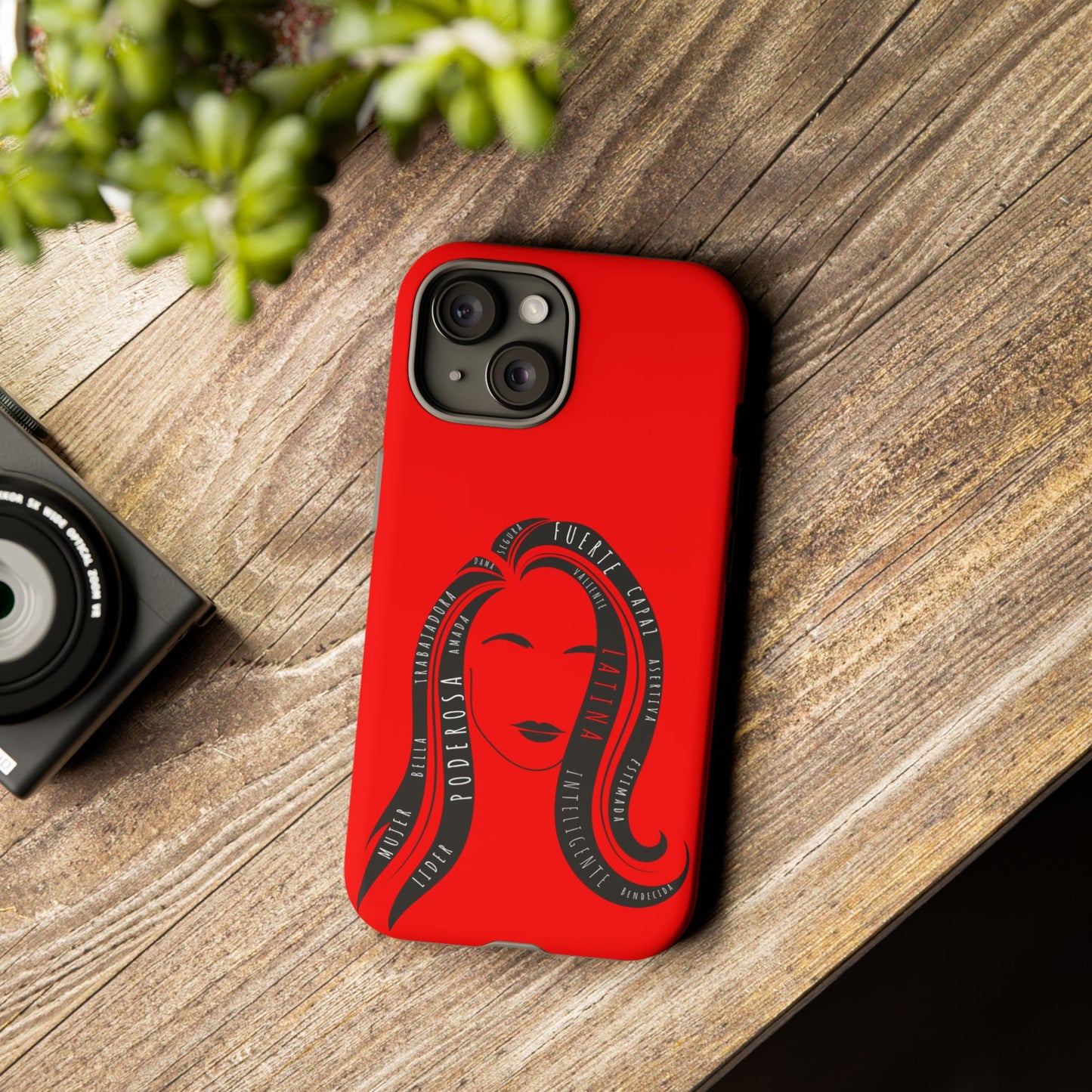 Red Fuerza Latina Tough Phone Case | Latina Empowerment Protective Cover
