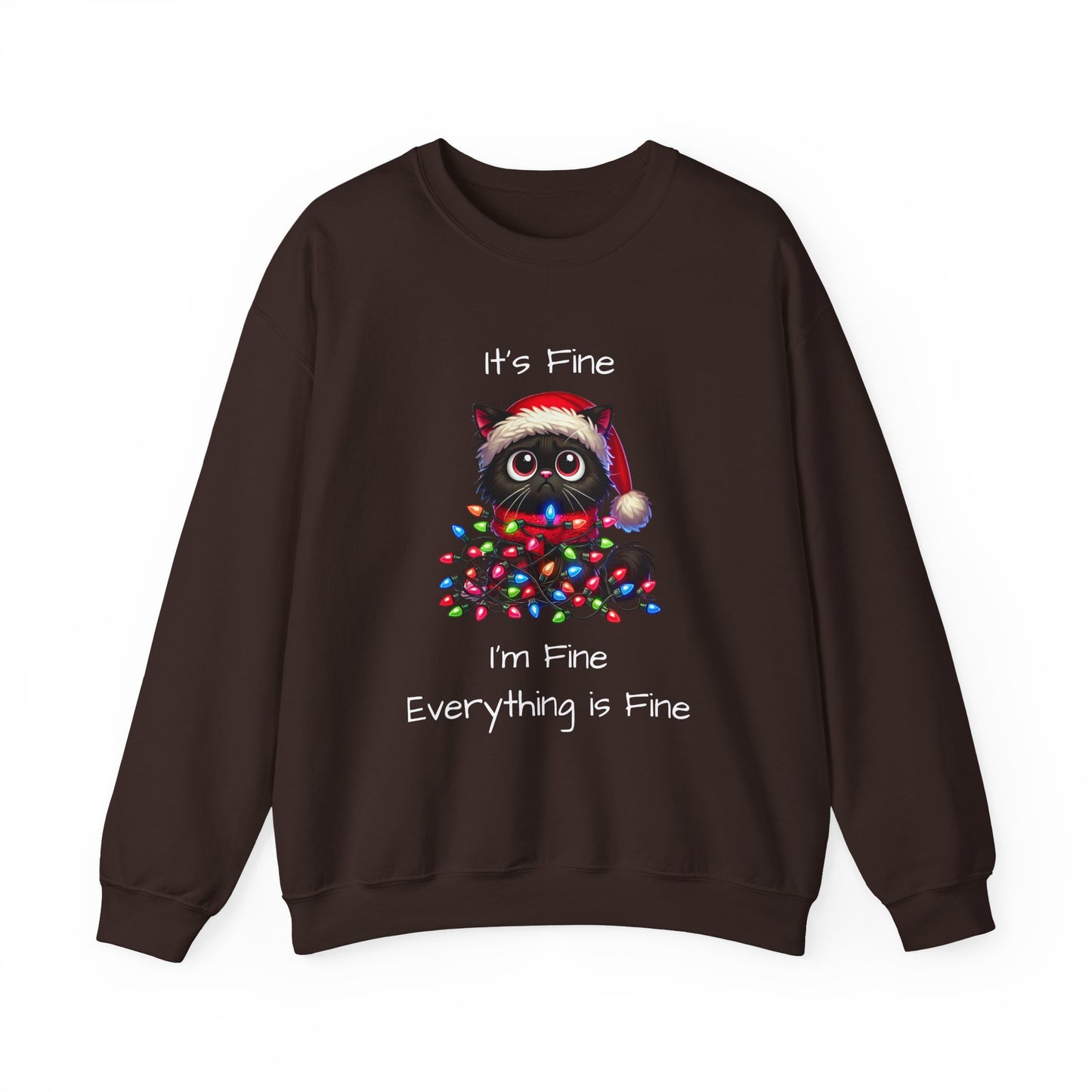 Everything is Fine Naughty Kitty Ugly Christmas Sweater