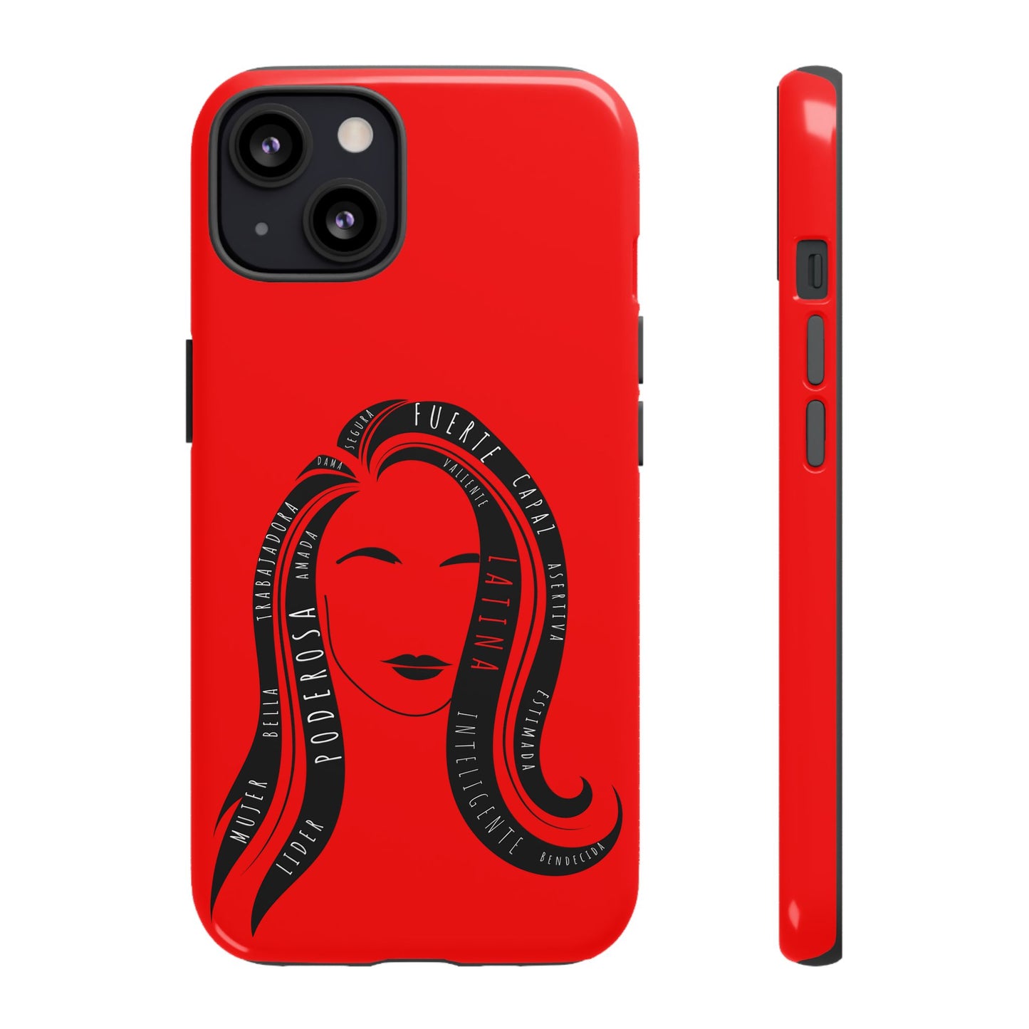 Red Fuerza Latina Tough Phone Case | Latina Empowerment Protective Cover